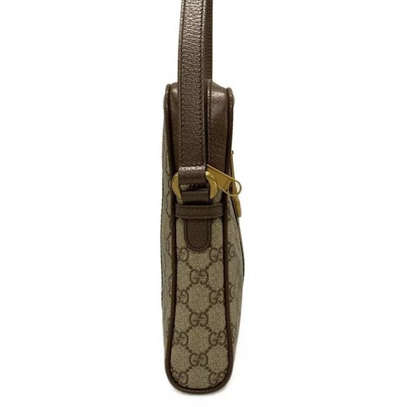 100% Auth GUCCI Ophidia GG Small Messenger Bag 547926 Gray Beige DarkBrownMulti - Picture 3 of 14